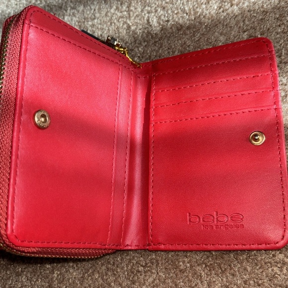 Bebe Red Croc-Embossed Wallet - Picture 7 of 12